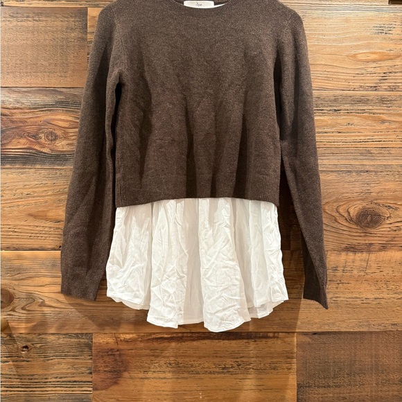 Ripe Sandy Detatchable Nursing/Maternity KnitChocolate and White Layered Sweater - Picture 9 of 15